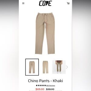 Cove Khaki Elastic Waist Pants